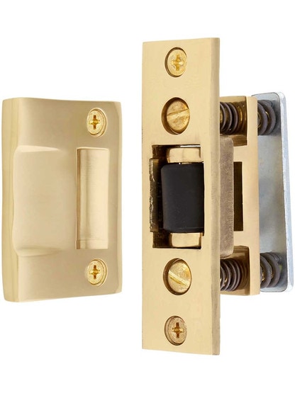 Heavy Duty Roller Catch in Polished Brass.